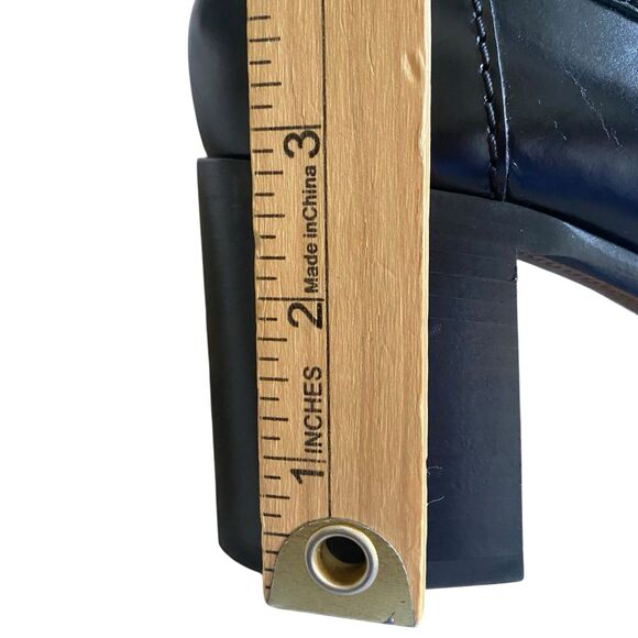 Chanel Shoes Pumps 10.5 EU 40.5 Black Block Heels 3" Dressy Career Made Italy - Picture 4 of 14